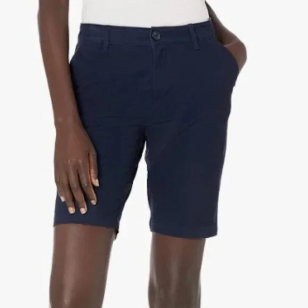 Tommy Bahama Navy Blue Chino Bermuda Shorts Women's size 4 Cotton Blend